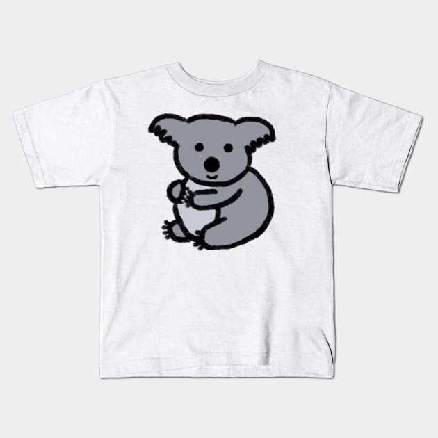 Cute Koala Kids T-Shirt by wanungara